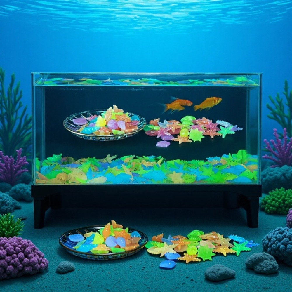 Planted Aquarium Supplies - Glowing Luminous Ocean Stones Fluorescent Conch