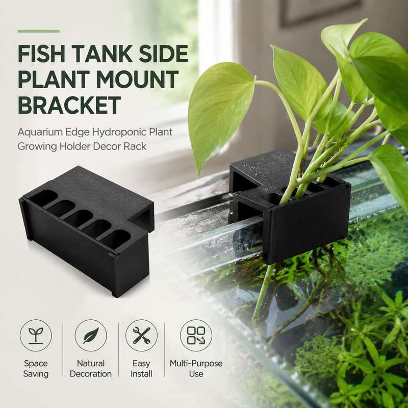 Aquarium Planted Soil - Fish Tank Side Plant Mount Bracket