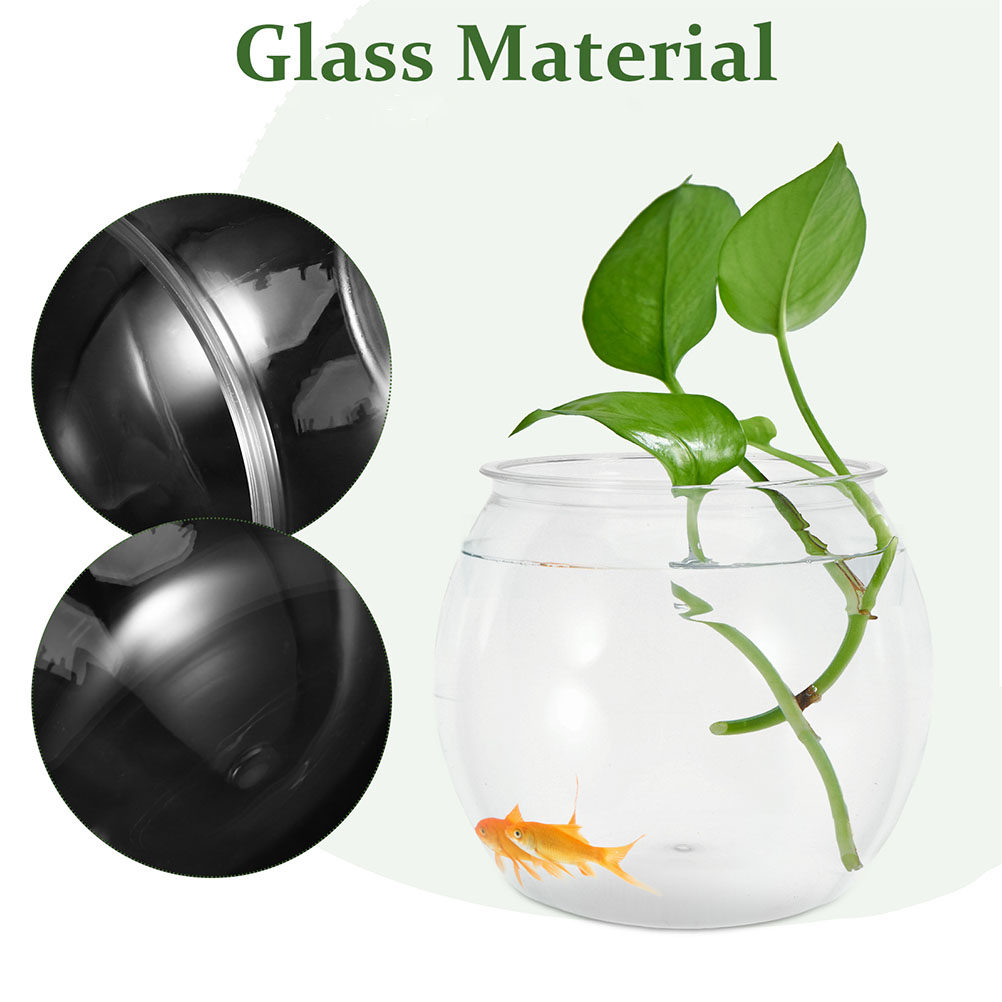 Round Unbreakable Plastic Fish - Planted Aquarium Bowl ulasan dan harga