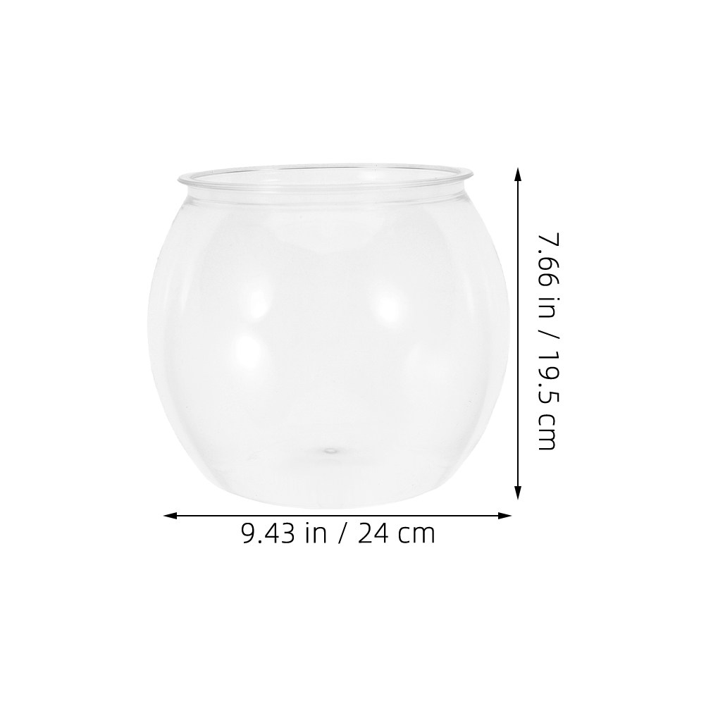 Round Unbreakable Plastic Fish - Planted Aquarium Bowl ulasan dan harga