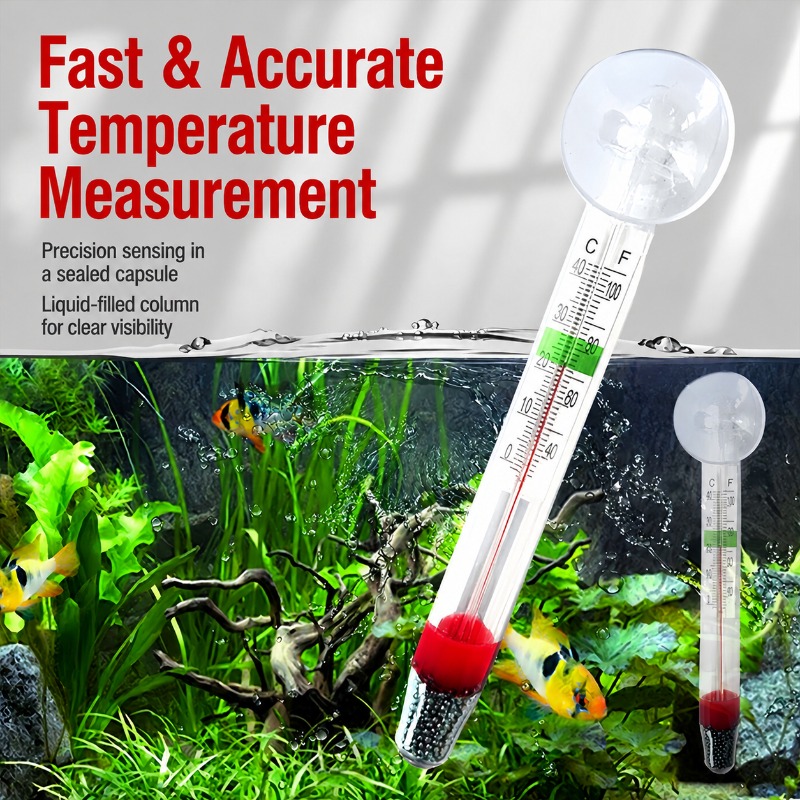 Aquarium Glass Thermometer wit - Planted Aquarium Water Temperature ulasan dan harga