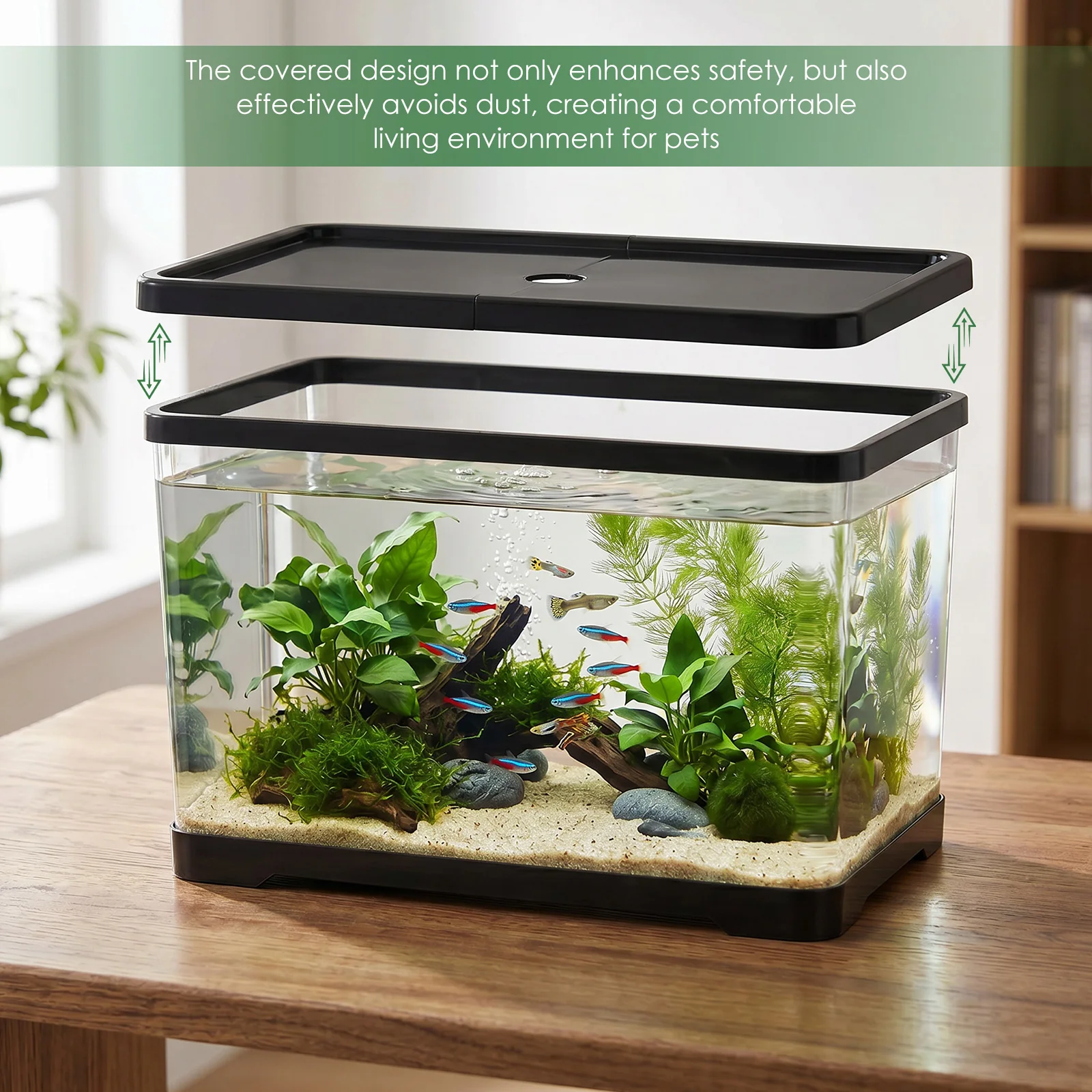 Transparent Fish Tank Aquarium - Planted Aquarium Bowl ulasan dan harga