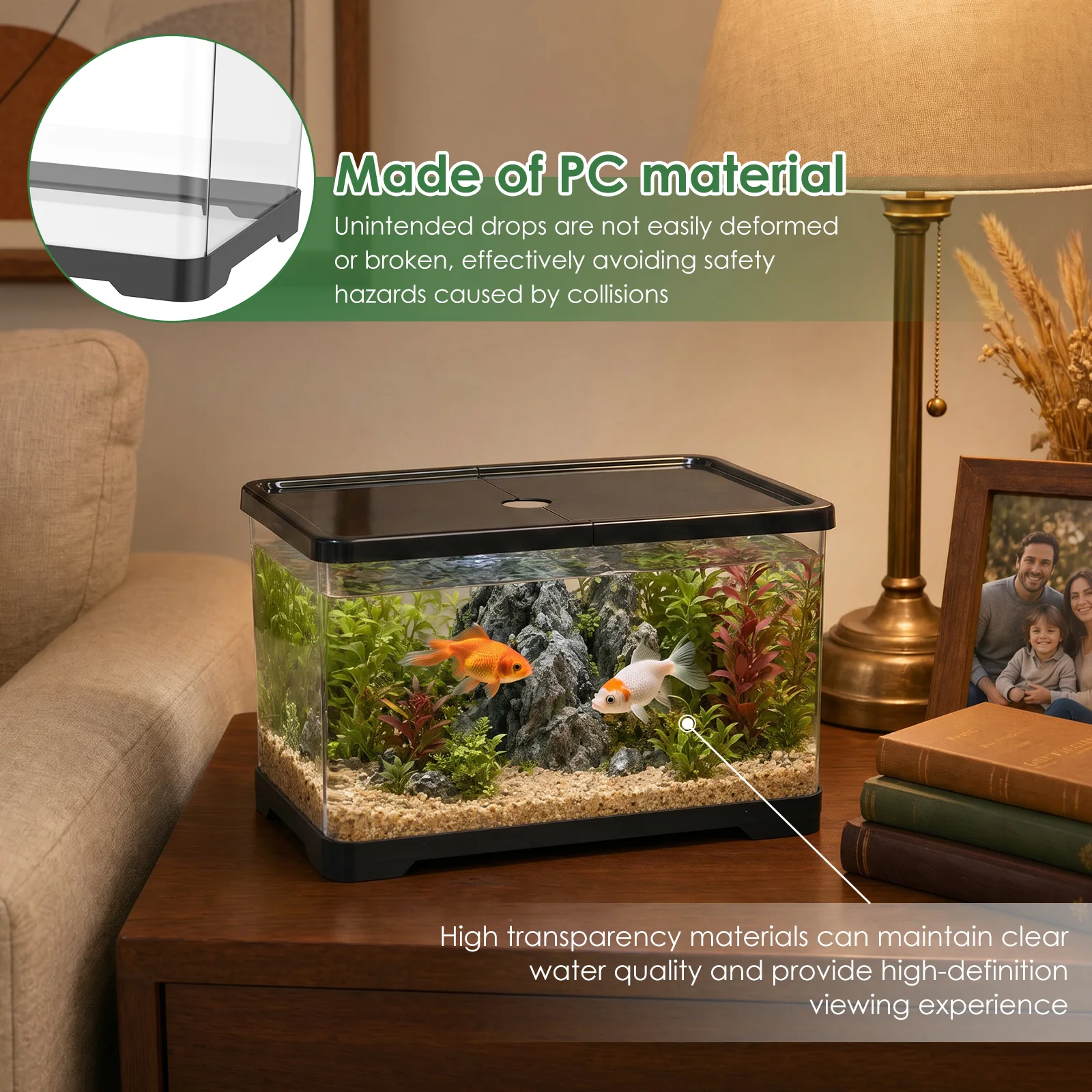 Transparent Fish Tank Aquarium - Planted Aquarium Bowl ulasan dan harga