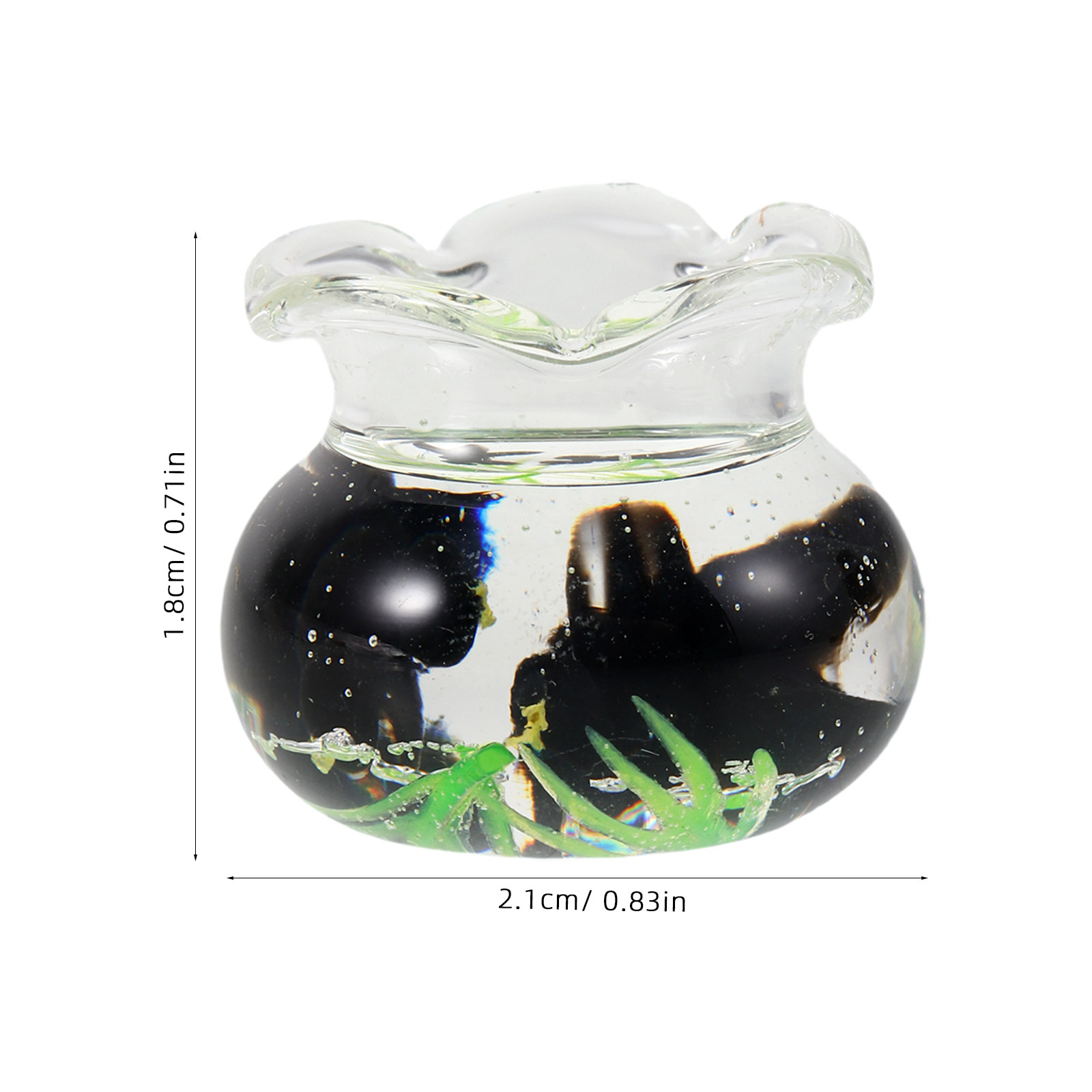Mini Resin Fish Bowl Miniature - Planted Aquarium Bowl ulasan dan harga