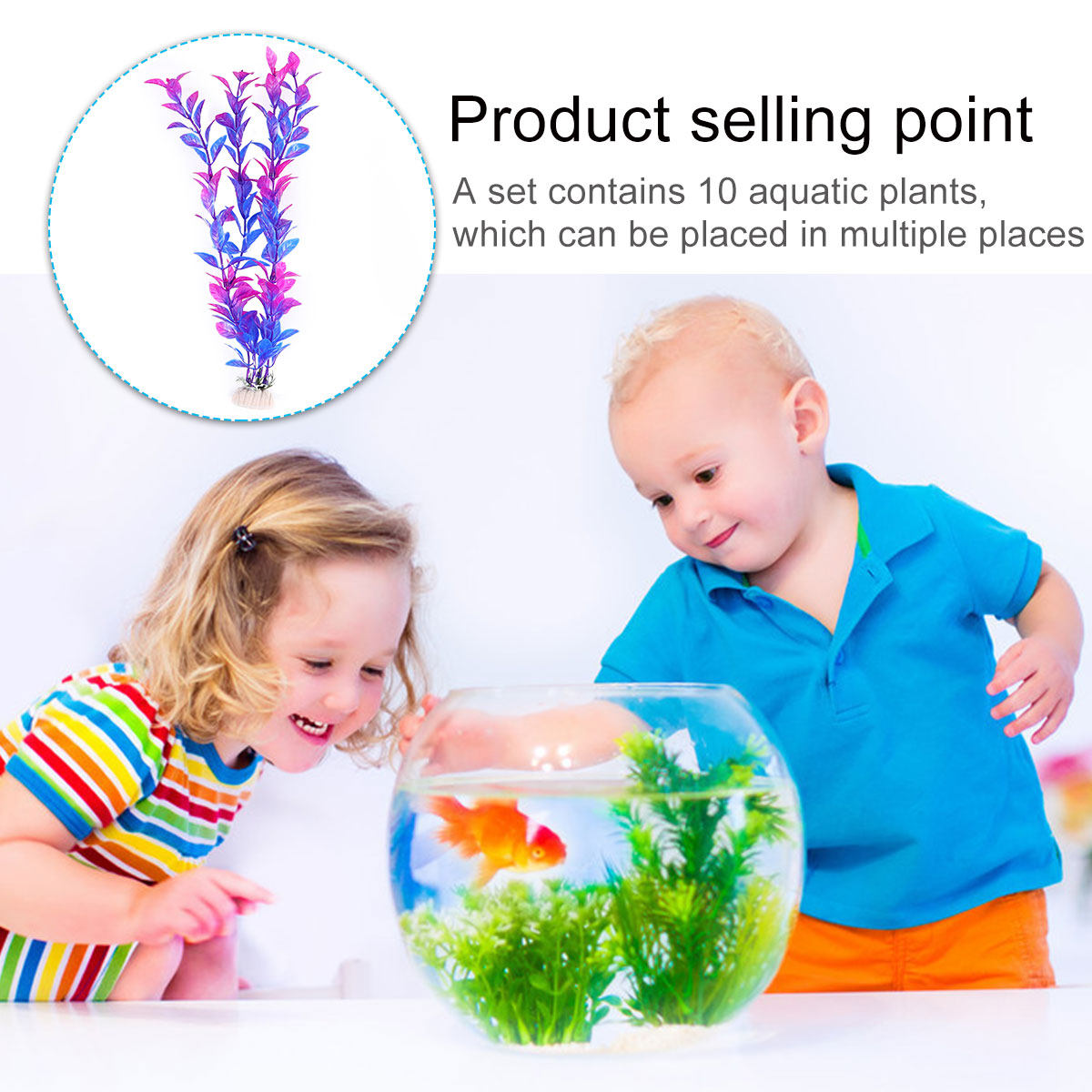10Pcs Fake Aquatic Plants Set  - Planted Aquarium Maintenance ulasan dan harga