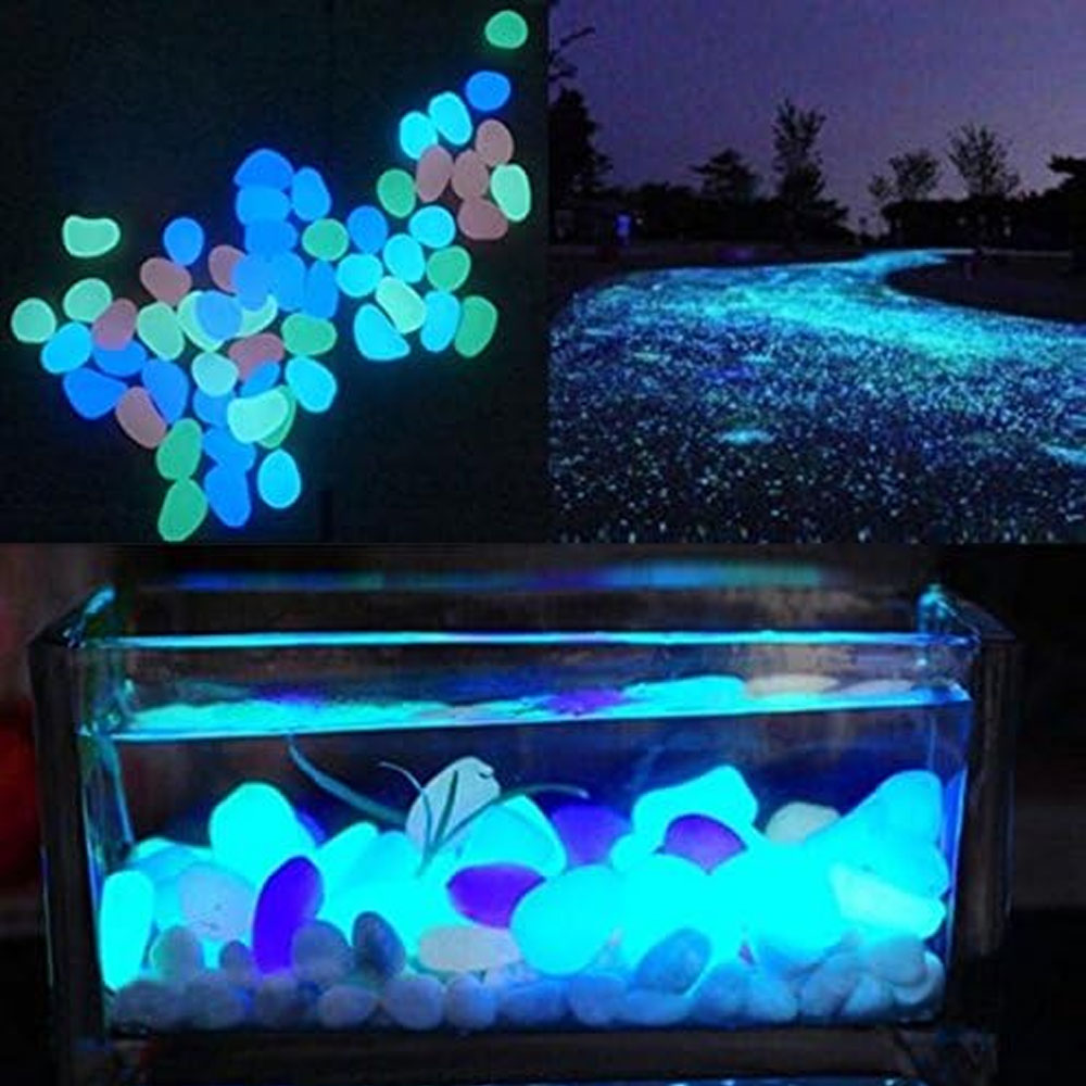 Fish Tank Rocks Glow Blue Pebb - Planted Aquarium Supplies ulasan dan harga