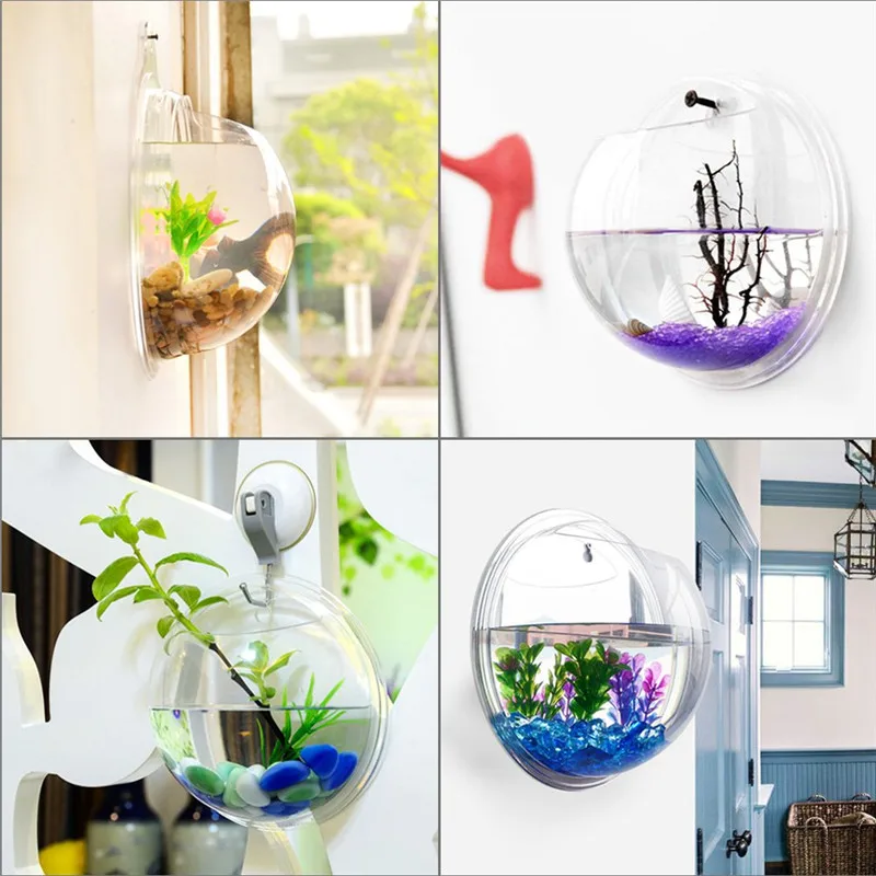 Transparent acrylic hanging wa - Planted Aquarium Bowl ulasan dan harga