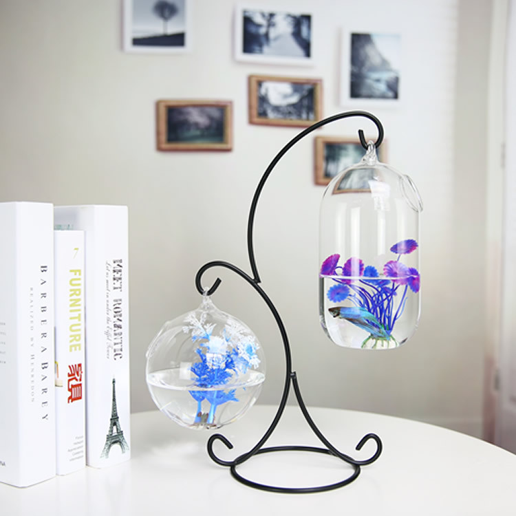 Creative Double-deck Suspended - Planted Aquarium Bowl ulasan dan harga