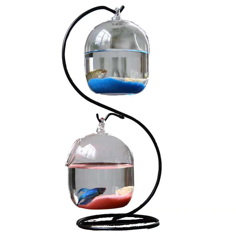 Creative Double-deck Suspended - Planted Aquarium Bowl ulasan dan harga